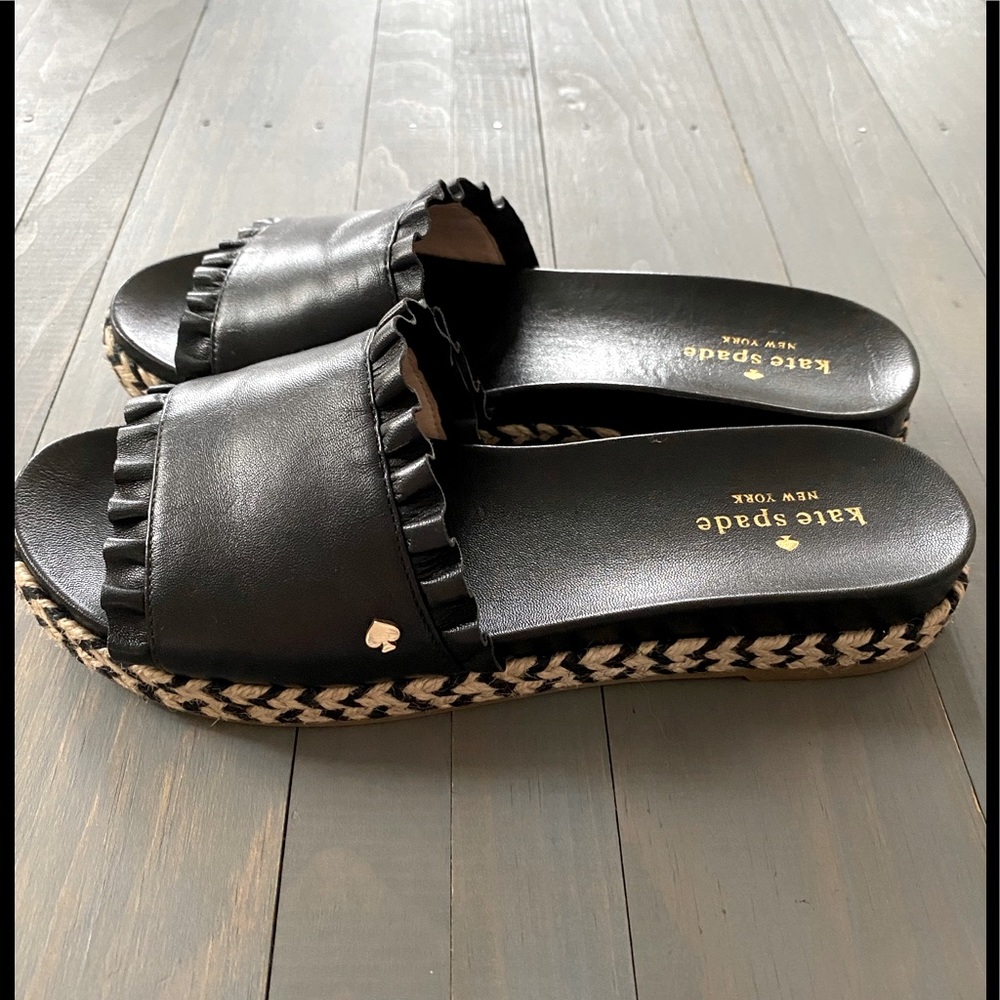Women’s Kate Spade black slide/espadrille. Size 7.